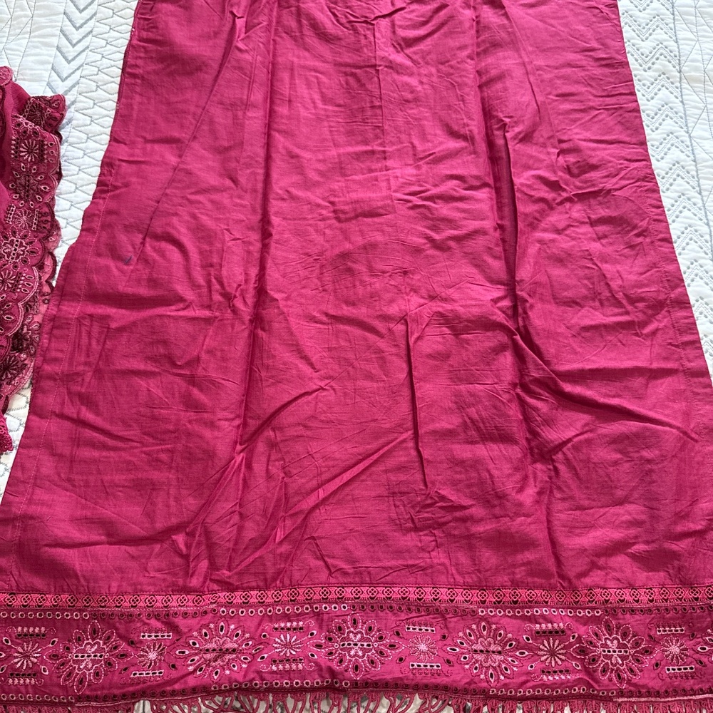 3 pc Cotton Chickenkari Embroidered Suit Chiffon Dupatta,Pakistani L - Picture 7 of 16